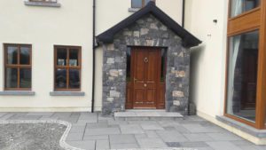 Front cut-stone porch